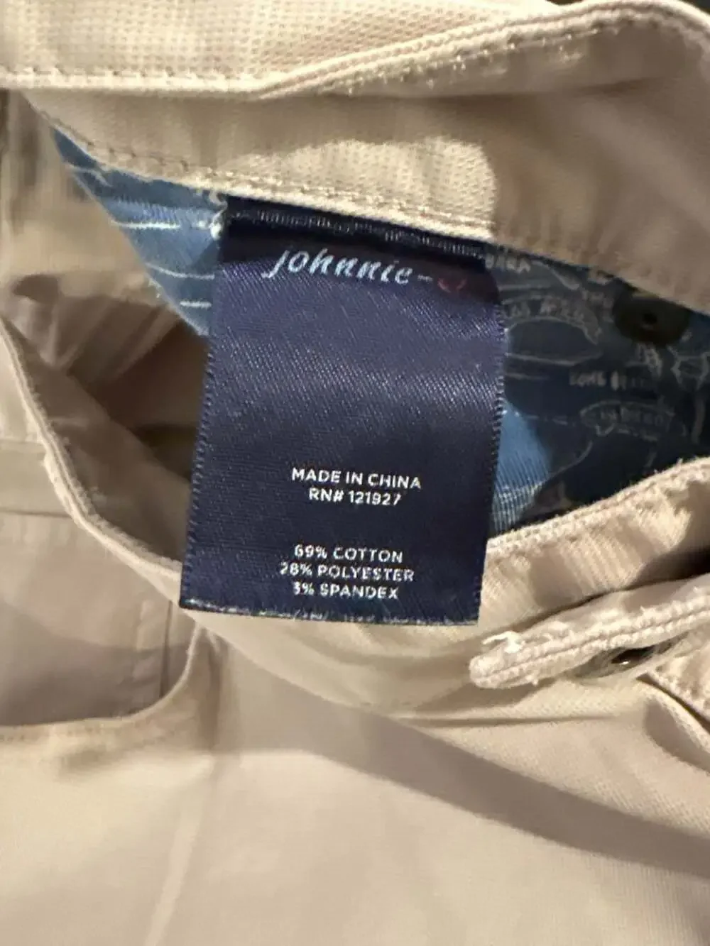 johnnie-O Men's Slim Fit Casual Pants, Khaki/Tan, Size 33x32